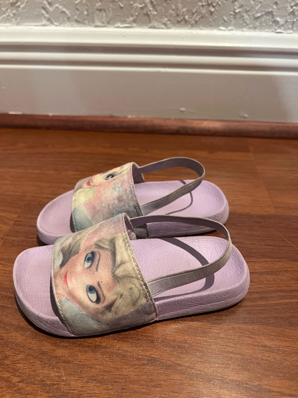 Disney Elsa Lilac Slip-On Kids Sandals with Back Strap